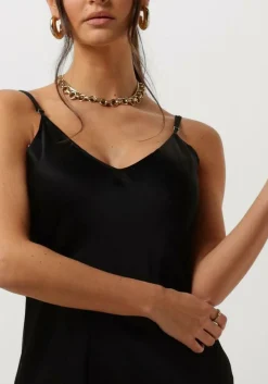 RESORT FINEST e midi jurk slip dress zwart Hot