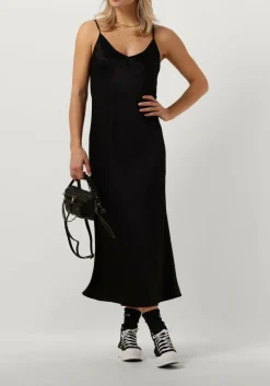RESORT FINEST e midi jurk slip dress zwart Hot