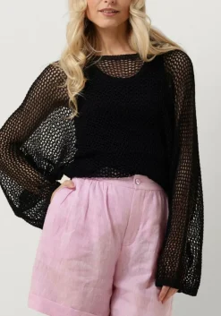 RESORT FINEST e trui crochet sweater zwart Discount