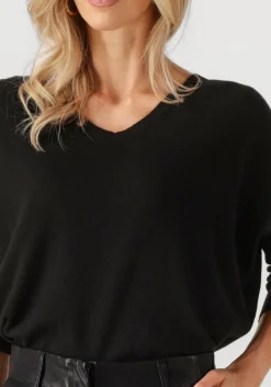 RESORT FINEST e trui v-neck cape sweater zwart Hot