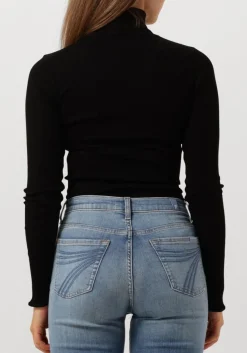 ROSEMUNDE e coltrui silk t-shirt w/ roller neck zwart