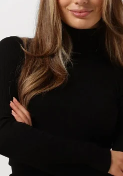 ROSEMUNDE e coltrui silk t-shirt w/ roller neck zwart