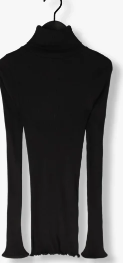 ROSEMUNDE e coltrui silk t-shirt w/ roller neck zwart