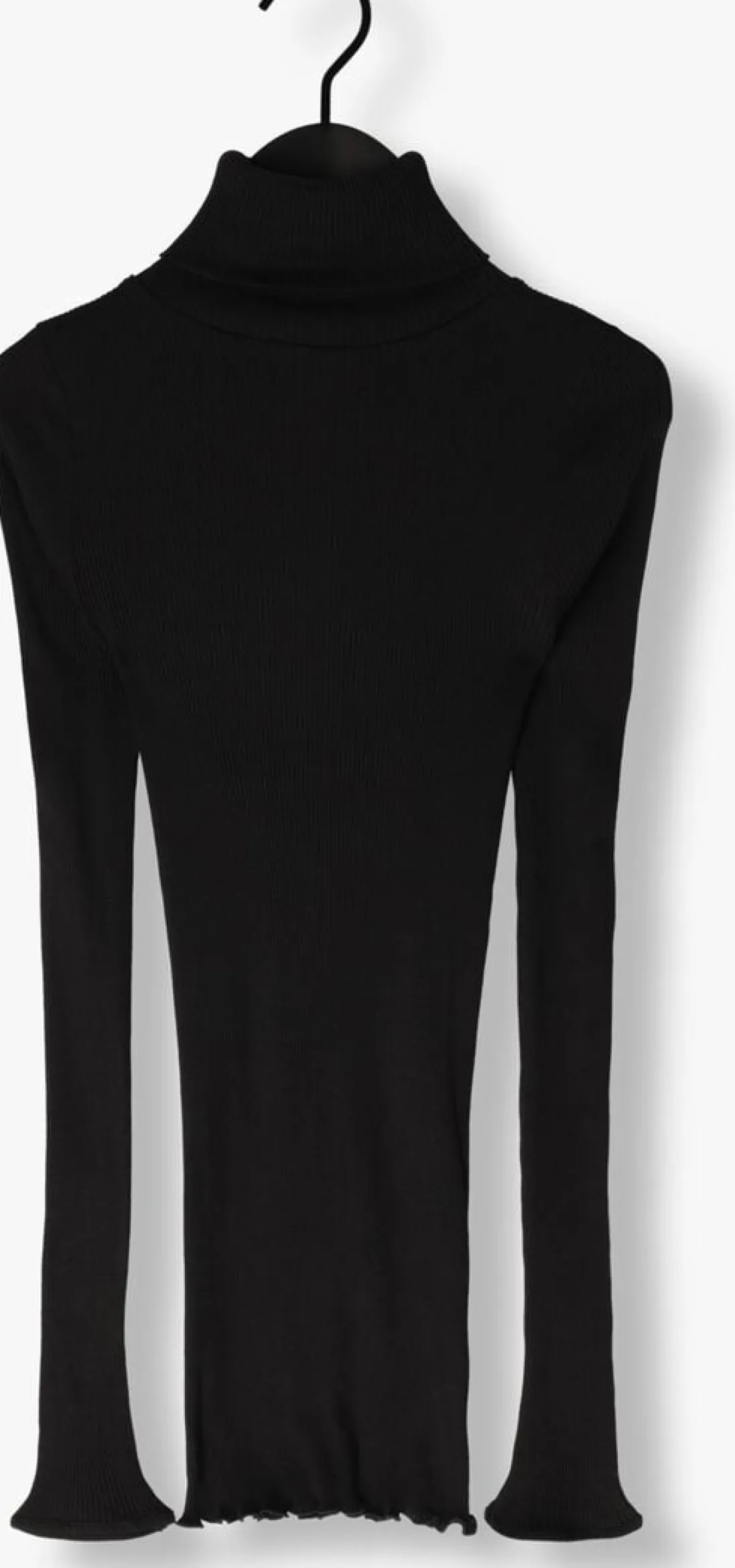 ROSEMUNDE e coltrui silk t-shirt w/ roller neck zwart