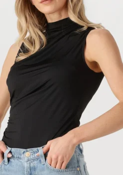 ROSEMUNDE e top billie sl drape top zwart Clearance
