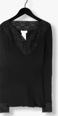ROSEMUNDE e tops & t-shirts bernadine organic t-shirt lace zwart Online