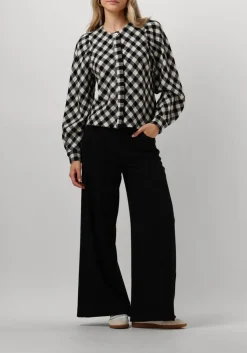 RUBY TUESDAY e vest meija blind placket top zwart