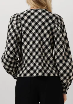 RUBY TUESDAY e vest meija blind placket top zwart