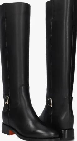 SANTONI e hoge laarzen led gesp laars zwart Clearance