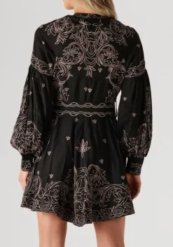 SCARLETT POPPIES e mini jurk berite short dress zwart Clearance