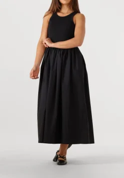 SECOND FEMALE e maxi jurk nulana dress zwart New