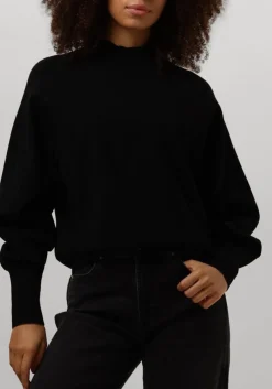 SECOND FEMALE e trui octavia knit t-neck zwart Sale