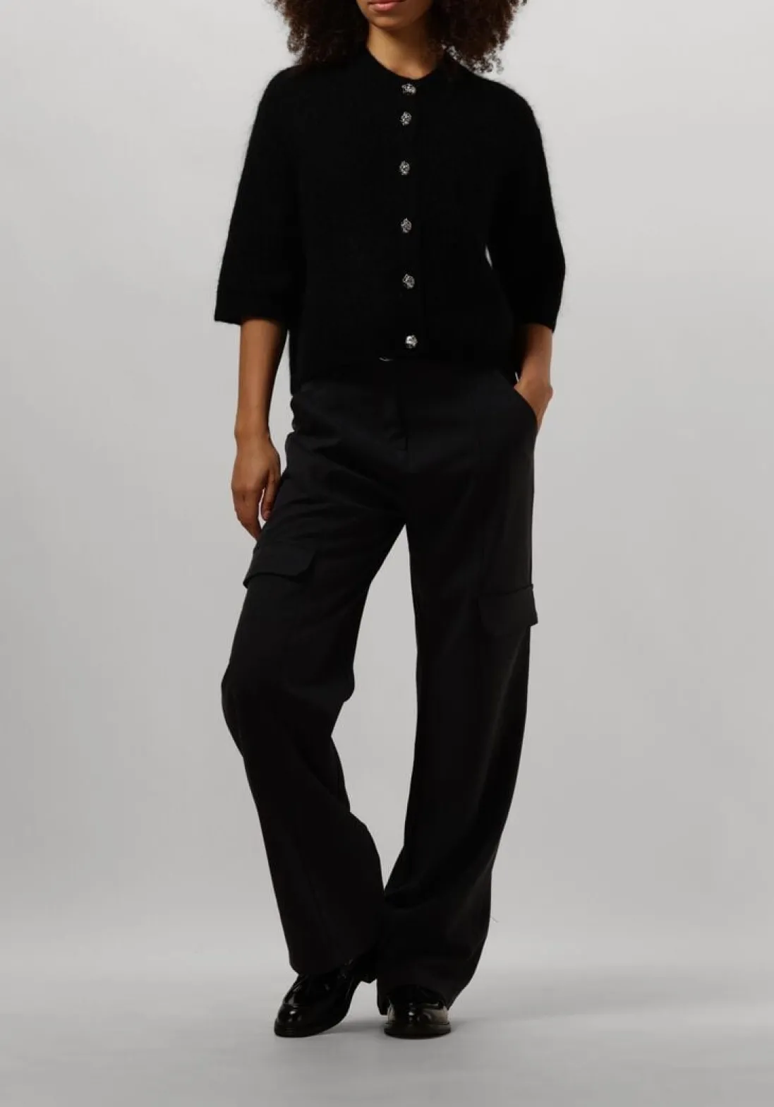 SECOND FEMALE e vest andria knit cardigan zwart Sale