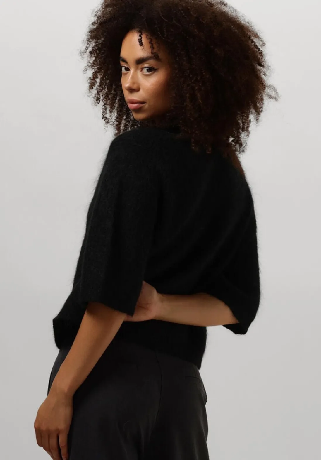 SECOND FEMALE e vest andria knit cardigan zwart Sale