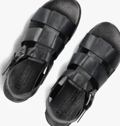 SHABBIES e platte sandalen maro bold zwart