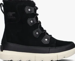 SOREL e vachtlaarzen explorer ii joan faux fur wp zwart