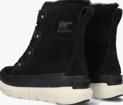 SOREL e vachtlaarzen explorer ii joan faux fur wp zwart