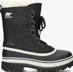 SOREL e vachtlaarzen caribou wp zwart Outlet