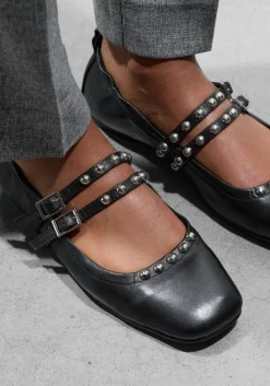 STEFANO LAURAN e ballerina's bailarina arrugada zwart Hot