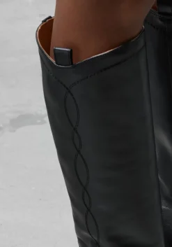 STEFANO LAURAN e hoge laarzen b5631 zwart Clearance