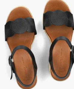 STEFANO LAURAN e sandalen led koord sandaal sleehak zwart Sale