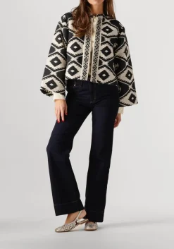 SUMMUM e jack short round neck jacket geo aztek zwart Hot