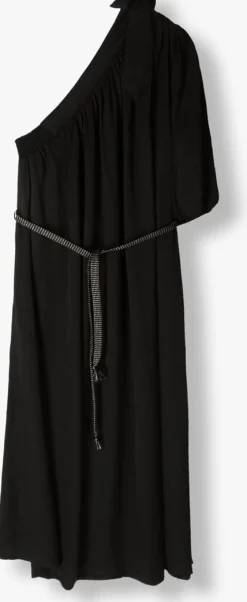 SUMMUM e midi jurk dress quinty silky touch zwart Outlet