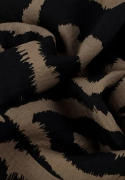 SUMMUM e midi jurk dress abstract leaves zwart Best