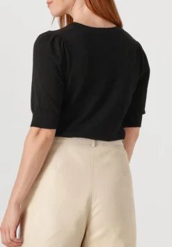 SUMMUM e top short sleeve sweater zwart New