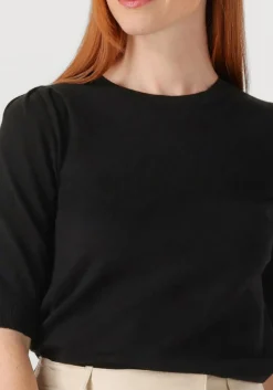 SUMMUM e top short sleeve sweater zwart New