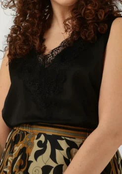 SUMMUM e top top silky satin (2s2792) zwart Outlet