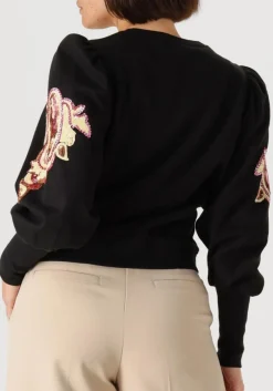 SUMMUM e trui puff sleeve embellished sweater zwart Sale