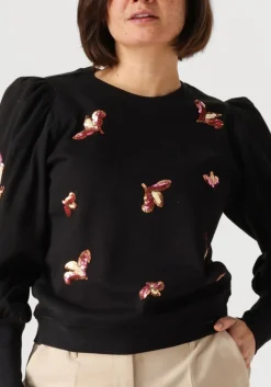SUMMUM e trui puff sleeve embellished sweater zwart Sale