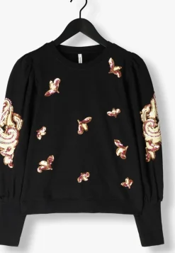 SUMMUM e trui puff sleeve embellished sweater zwart Sale