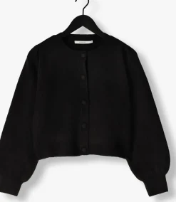 SUMMUM e vest knitted cardigan leopard jacquard knit zwart Best