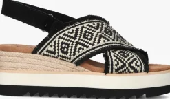 TOMS e platte sandalen diana crossover zwart New