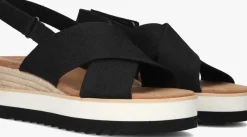 TOMS e platte sandalen diana crossover zwart