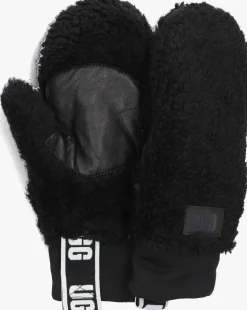 UGG e handschoenen sherpa mitten w logo tape zwart Discount