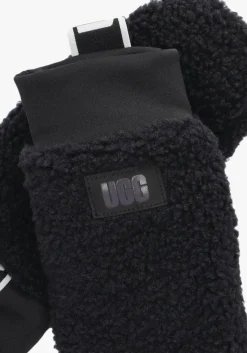UGG e handschoenen fluff mitten with logo tape zwart Hot