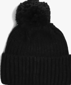 UGG e muts chunky rib knit beanie w pom zwart Best
