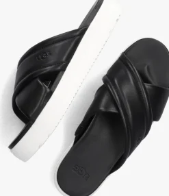 UGG e slippers w zayne crossband zwart Outlet