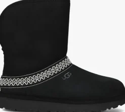 UGG e vachtlaarzen classic short crescent zwart Discount