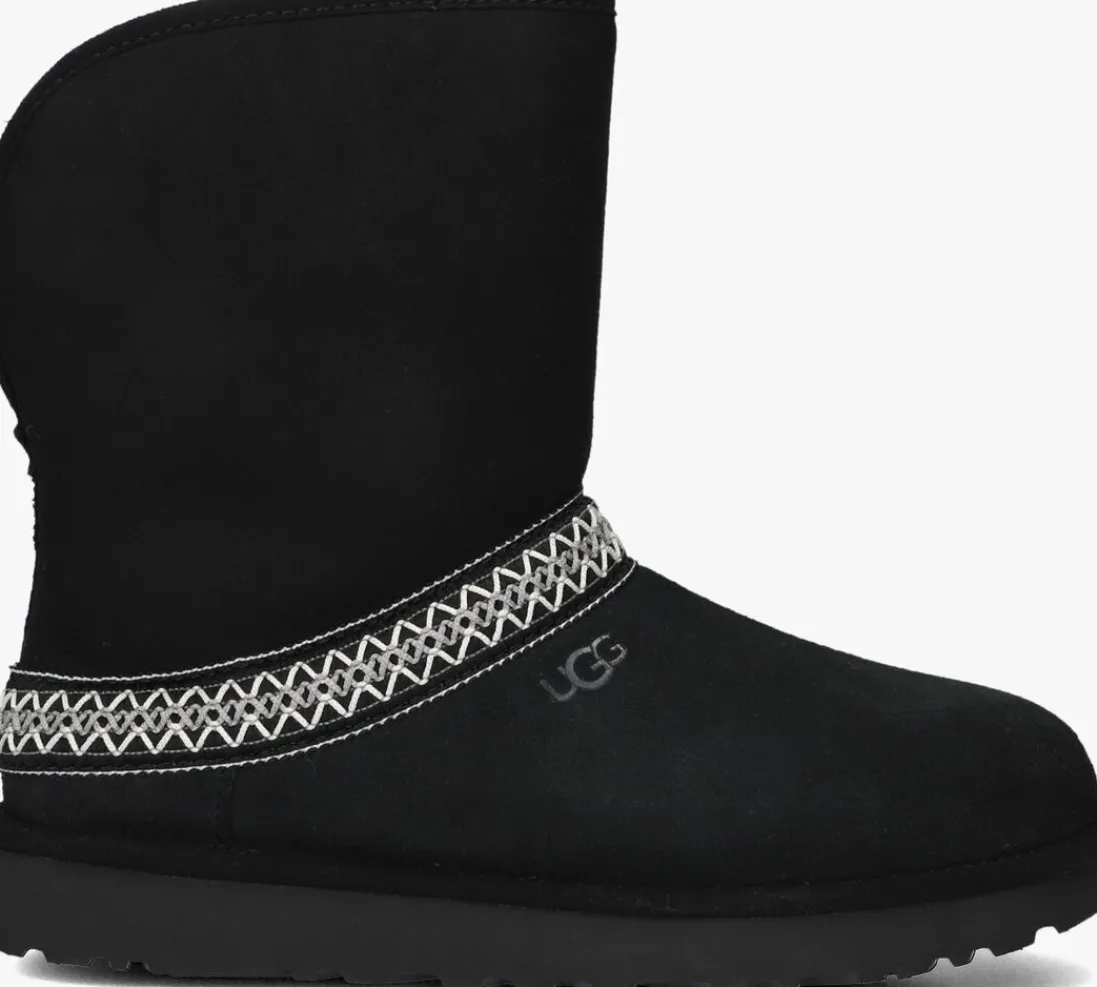 UGG e vachtlaarzen classic short crescent zwart Discount