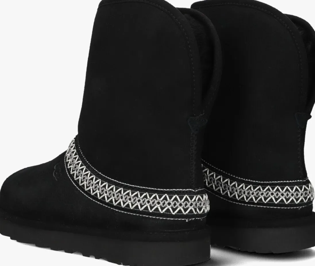 UGG e vachtlaarzen classic short crescent zwart Discount